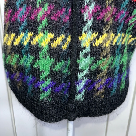 Vintage Mohair & Wool Houndstooth Patterned Women's Sweater Vest NWT - Picture 6 of 12